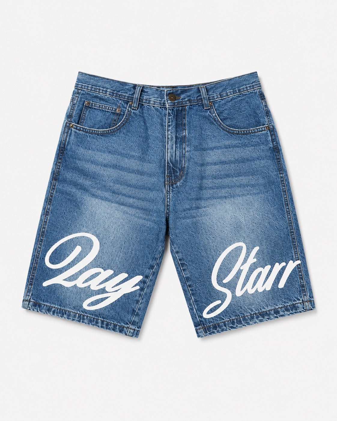 Light Wash Blue Denim Jorts